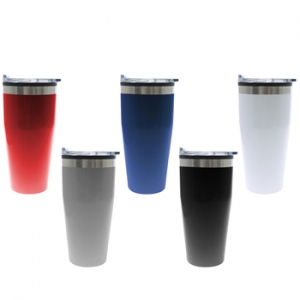Termo metálico con tapa transparente de doble pared 500ml