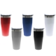 Termo metálico con tapa transparente de doble pared 500ml