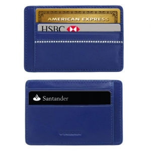 Tarjetero clásico 100% Piel italiano Swarovski