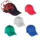 Gorra en poliéster de 6 gajos en varios colores