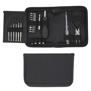 Set de herramientas con estuche de poliéster