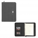 Carpeta de curpiel con cierre de broche color negro