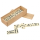 Domino de plástico con estuche de madera