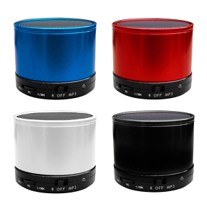 Bocina Bluetooth metálica en diferentes colores
