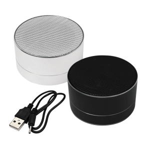 Bocina Bluetooth de aluminio que se ilumina al encenderse