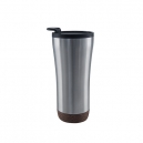 Termo de doble pared de acero inoxidable y base de corcho