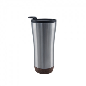 Termo de doble pared de acero inoxidable y base de corcho
