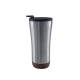 Termo de doble pared de acero inoxidable y base de corcho