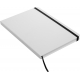Libreta Mediana White separador de tela con 80 hojas rayadas