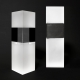 Trofeo de Cristal Rectangular partes esmeriladas con estuche protector
