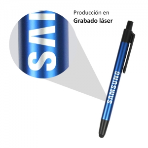 Bolígrafo o pluma touch en tinta azul