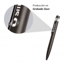 Bolígrafo o pluma twist aluminio clip cromado estuche cartón