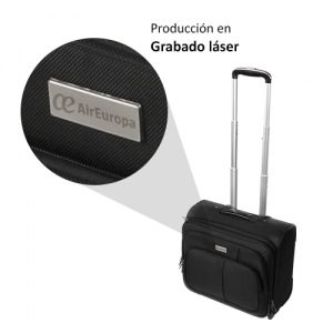 Portafolio para laptop con ruedas y mango de aluminio