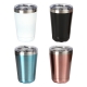 Vaso doble pared acero inoxidable tapa plástico 9 oz
