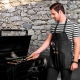 Delantal de poliéster con set de parrillada BBQ Taroudant