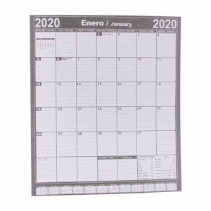 Calendario organizador de papel bond con diseño vertical