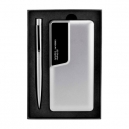Set de bolígrafo USB Kladno con Power bank de 10000 mAh