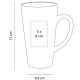 Taza para sublimar Raniji sublimable 17 oz blanca cónica