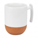 Taza con base de corcho Bikaner 9 Oz blanca o negra
