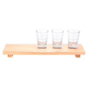 Tabla con vasos 2 oz para shots 3 piezas