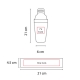 Set Shaker bar Skopje 6 accesorios y base acero inox