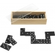 Set o Juego de Dominó con estuche de Madera y tapa transparente