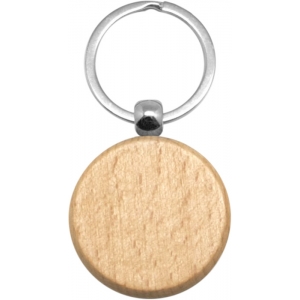 Llavero cirucular de Madera grabable en láser Rubi