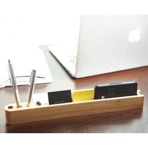 Base de Bambú Bamdock para celular y plumas