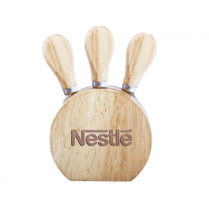 Set tipo Bilbao para quesos Quezo 3 pz y base grabable