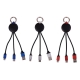 Cable conector Kraken Iphone Android Type C con aro y led