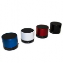Bocina metálica bluetooth de metal cilíndrica