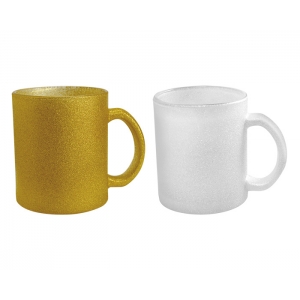 Taza de vidrio Mare 10 OZ sublimable Tarro diamantina