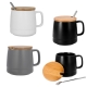 Taza de cerámica CÁLIZ Tapa de bambú