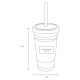 Vaso de acero inoxidable LATTE