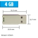 USB Metálico 4 GB