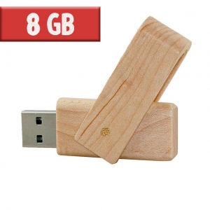 USB Giratoria 8 GB Bambú