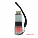 Memoria USB deslizable de 8 GB con luz