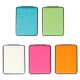 Espejo rectangular doble de poliuretano:azul, blanco, naranja, rosa, verde