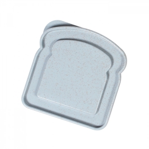 Porta sándwich de fibra de trigo, colores: azul, beige, rosa y verde.