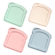 Porta sándwich de fibra de trigo, colores: azul, beige, rosa y verde.