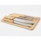 Set BBQ fabricado en acero inoxidable y mangos de roble, incluye 7 piezas