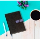 Libreta de poliuretano con broche y separador, tamaño A5 con 80 hojas
