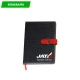 Libreta de poliuretano con broche y separador, tamaño A5 con 80 hojas
