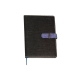 Libreta de poliuretano con broche y separador, tamaño A5 con 80 hojas