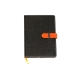 Libreta de poliuretano con broche y separador, tamaño A5 con 80 hojas