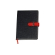 Libreta de poliuretano con broche y separador, tamaño A5 con 80 hojas