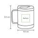 Taza de acero inoxidable doble pared acabado mate, tapa de plástico 11 oz