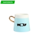 Taza de cerámica con asa en terminado dorado capacidad 360 ml