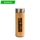 Cilindro de acero inoxidable y bamboo con tapa metálica capacidad 420ml