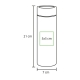 Cilindro de acero inoxidable y bamboo con tapa metálica capacidad 420ml